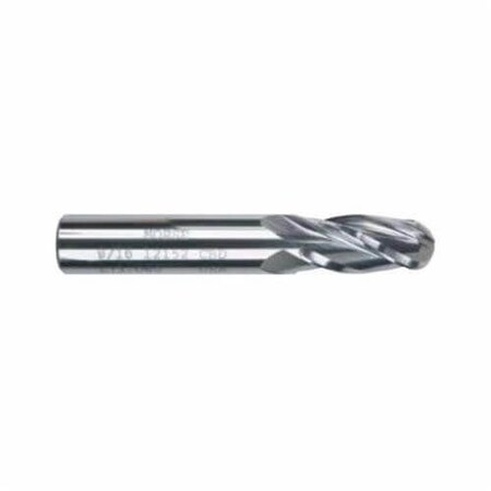 Morse End Mill, Ball Nose Center Cutting Regular Length Single End, Series 5965G, 9 mm Diameter Cutter, 7 91252
